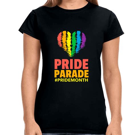 Pride Parade LGBTQ Flag Gay Pride Month Lesbian Transgender Shirts For Women Walmart