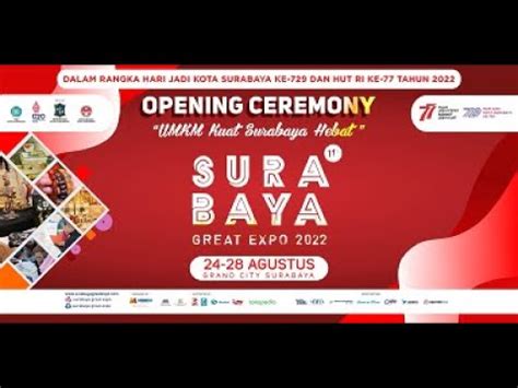 Opening Surabaya Great Expo 2022 YouTube