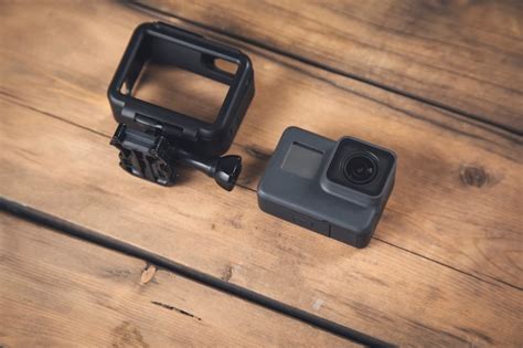 Premium Photo Gopro Hero Black Edition On Wooden