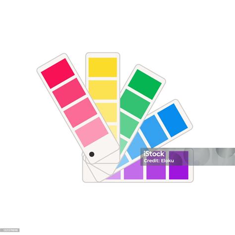 Ilustración De Guía De Paleta De Colores Pantone Muestra De Color Ilustración Vectorial Aislada