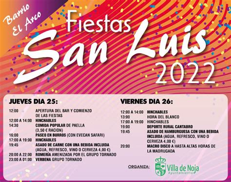 Las Fiestas De San Luis Regresan A Noja Con M Sica Gastronom A Y