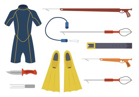 Flat Spearfishing Vectors 160683 Vector Art at Vecteezy