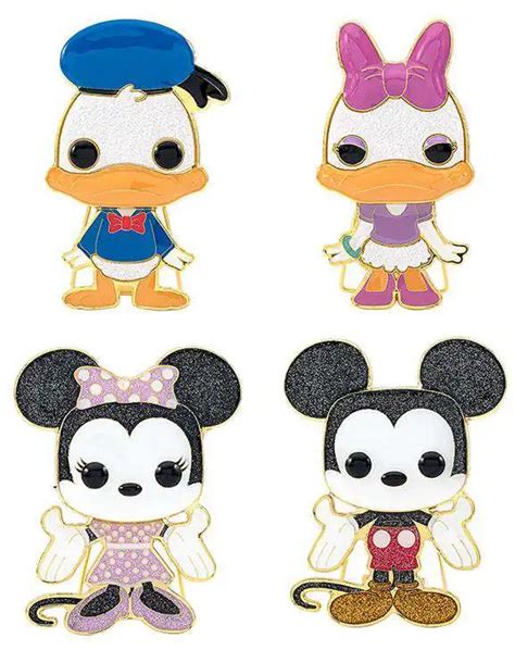 Funko Disney Pop Pin Donald Duck Daisy Duck Minnie Mouse Mickey Mouse