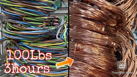 Scrapping Lb Of Wire For Bare Bright Copper Youtube