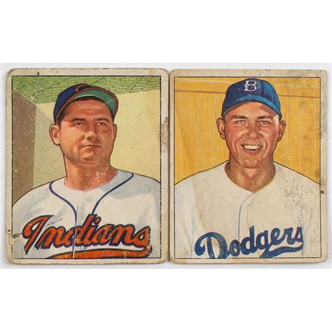 Lot Of Bowman Baseball Cards With Gil Hodges Early