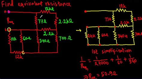 Equivalent Resistance Of Complex Series Parallel Circuit 3 Hard Youtube