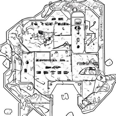 Dungeon Map Coloring Page Hyper Edition · Creative Fabrica