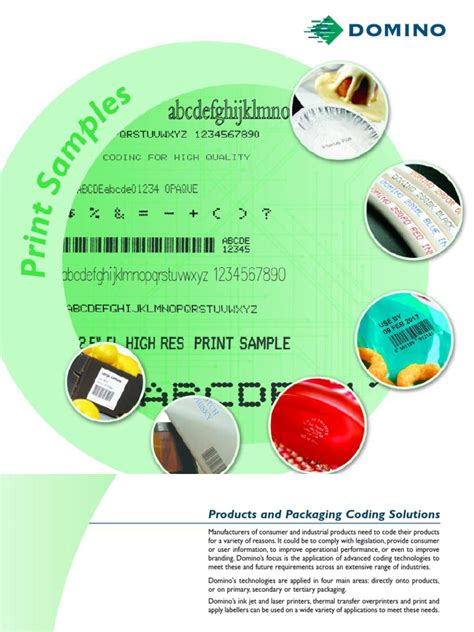 Domino All Product Print Sample | PDF | Printer (Computing) | Barcode