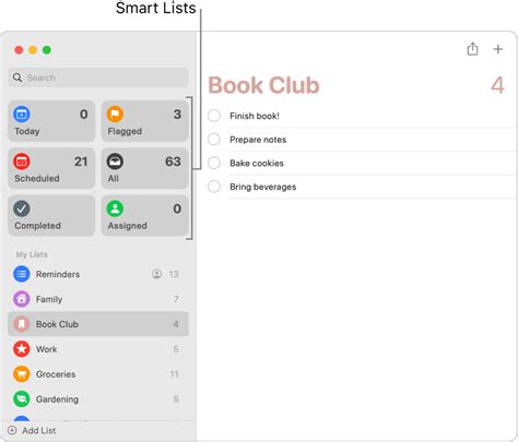 View Reminder Lists On Mac Apple Support