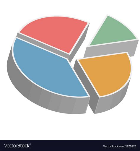 Isometric Pie Chart Royalty Free Vector Image Vectorstock