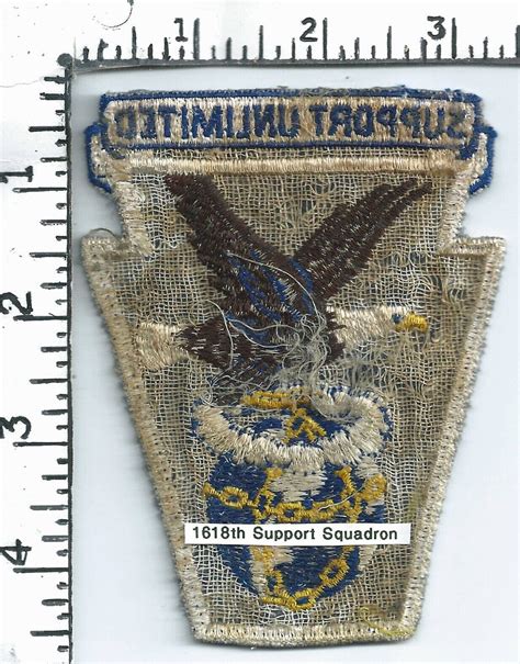 Authentic Usaf Patch Circa 1950s 1960s 1618th Support Squadron 4589600210