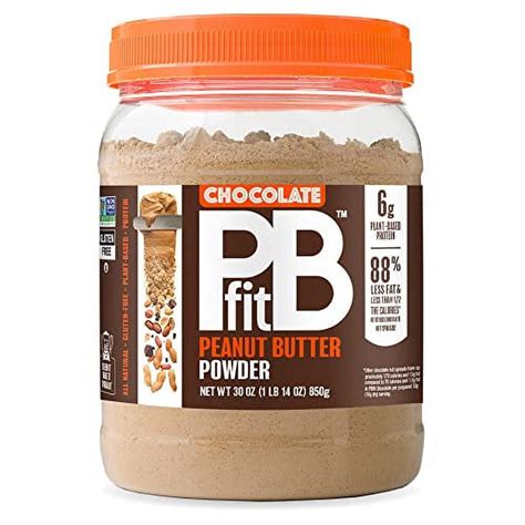 PBfit All Natural Chocolate Peanut Butter Powder 6g Protein 30 Oz