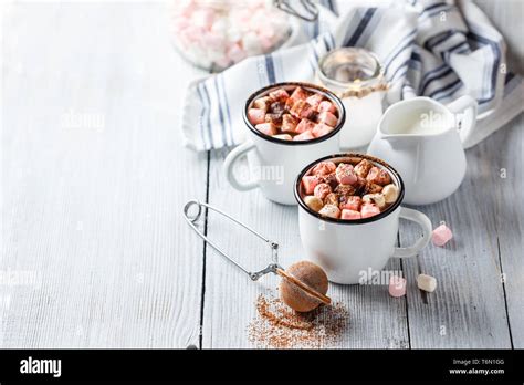 Hot Cocoa With Marshmallows Stock Photo Alamy