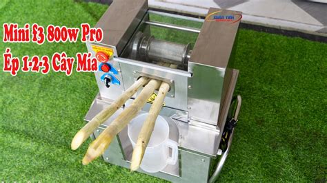 Máy Ép Mía Mini Để Bàn f3 800w Pro Ép 2 3 Cây Mía Lô Kim Cương 12 Bạc