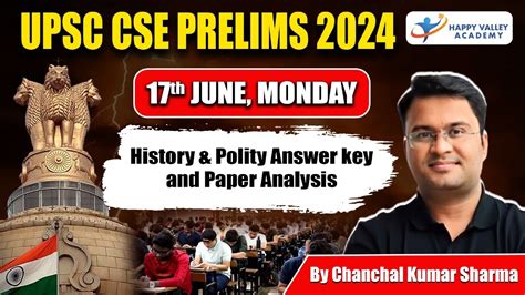 History Polity Answer Key Paper Analysis UPSC CSE PRELIMS 2024