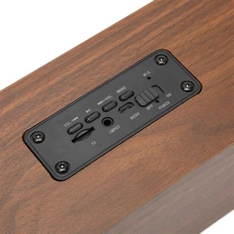 KAI5 Haut Parleur Bluetooth En Bois Son Surround Appel Mains Libres