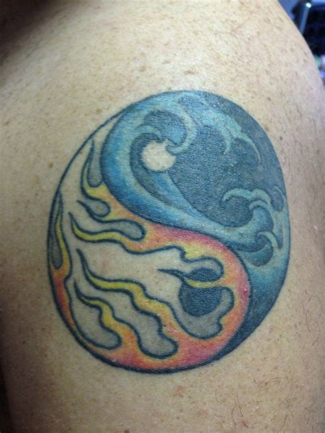 Finding my balance with a fire and water yin yang tattoo | Yin yang ...