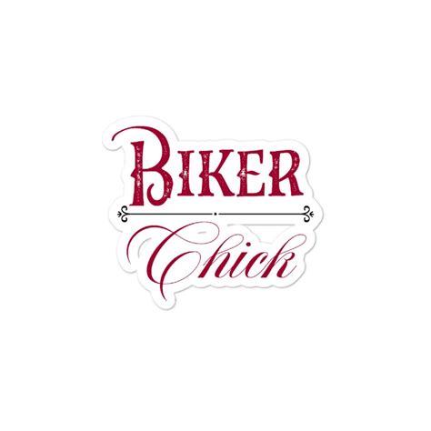 Sticker Biker Chick Biker Motorcycle Girl Lady Badass Woman Rider