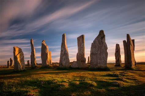 Callanish sunset Panorama stock photo. Image of standing - 126197362