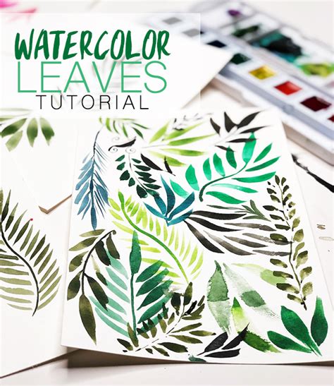 alisaburke: watercolor leaves tutorial