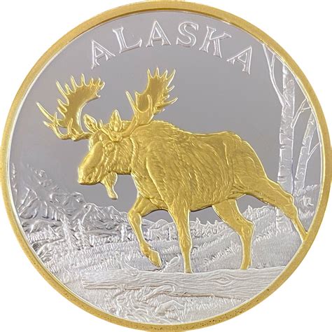 Bull Moose Medallion - Alaska Mint