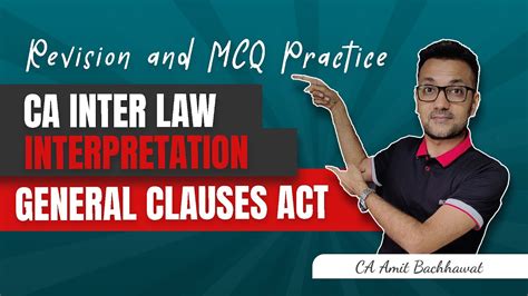 Revision And Mcq Practice Ca Inter Law Interpretation General