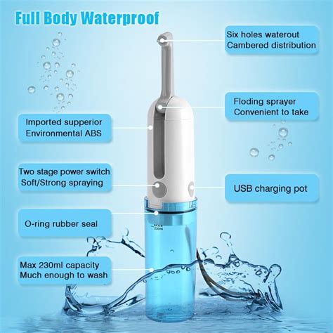 Electric Handheld Usb Charge Portable Toilet Bidet Sprayer Travel