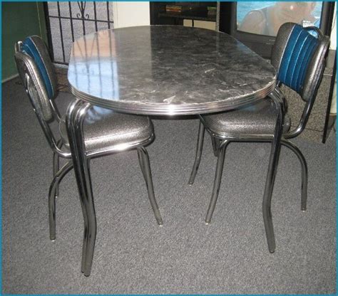 NEW 50 S RETRO DINER CHROME FORMICA DINING DINETTE SET HEAVY DUTY