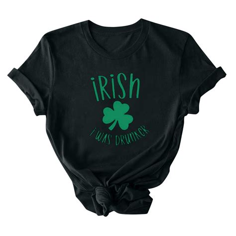 Uppada St Patricks Day Shirts Women 2024 Cute Shamrocks Graphic Tees