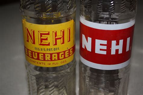 Vintage 1950s NEHI Soda Pop 6 Pack Bottles & Original Carrier; Buffalo NY