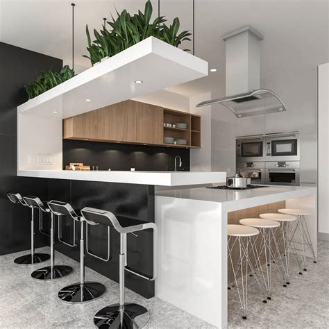 Cocina Integral Con Barra De Bar Homify