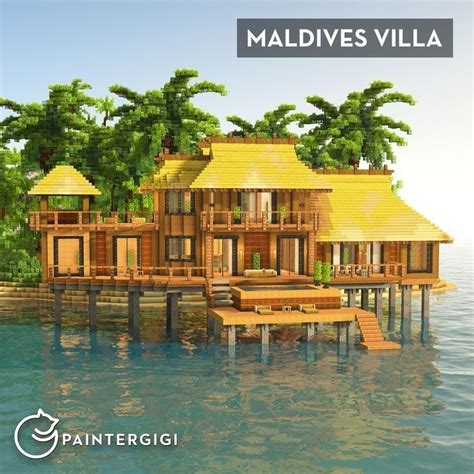 Minecraft Beach House On Island Tropical Villa Design
