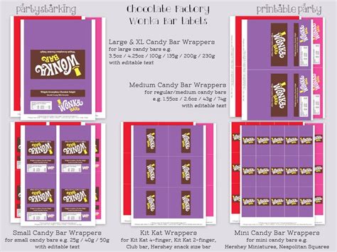 Willy Wonka Bar Wrapper