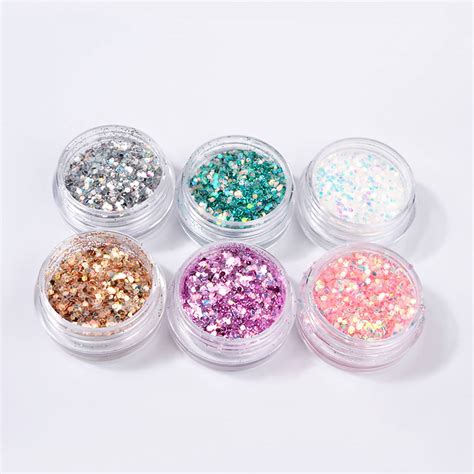 Holographic Nail Glitter 6 Colors - Masha`s Nails Shop