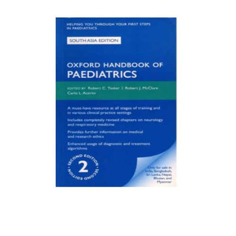 Oxford Handbook Of Paediatrics By Robert C Tasker Prithvi Medical