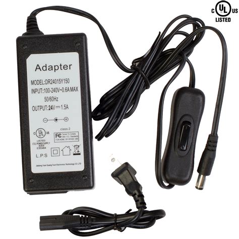 Ul Listed 24v 1 5 Amps 36w Led Light Power Supply Driver Ac Adapter