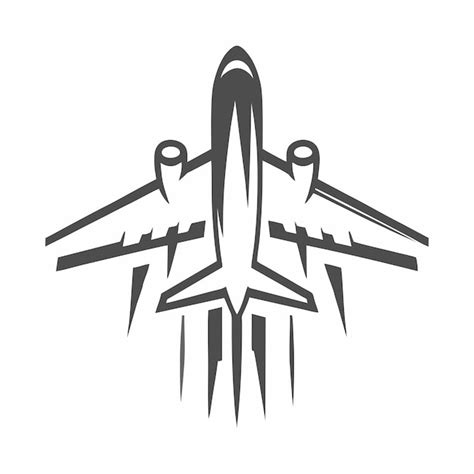 Logotipo Del Avión Vector Premium