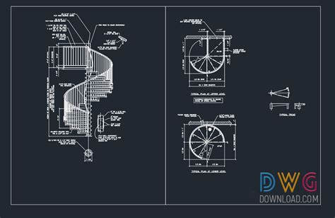 Spiral Staircase Plan Cad