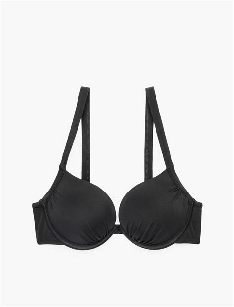 Siyah Kadın Düz Bikini Üstü YAK OM Koton