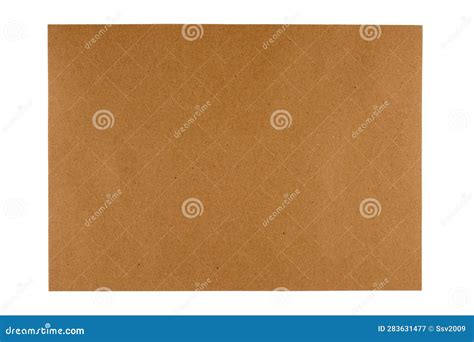 Sheet Of Brown Craft Paper Isolated On White Background Stock Image Image Of Material Texture