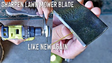 Sharpen A Ryobi Lawn Mower Blade Using Sharpening Kit Youtube