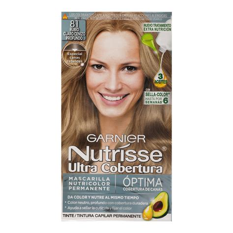 Tinte Para Cabello Garnier Nutrisse Ultra Cobertura 81 Rubio Claro