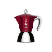 Bialetti Espressokocher New Moka Induction Rot Tassen