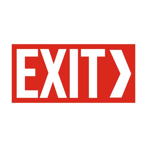 Exit Sign Symbol on Transparent Background 17178076 PNG