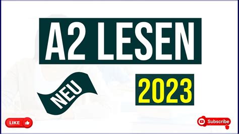 Start Deutsch 2 Telc A2 LESEN Prüfung 2023 A2 Lesen NeuMIT