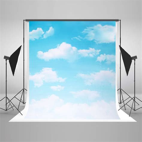 Mohome 5x7ft Background Backdrops For Photography Blue Sky White Clound