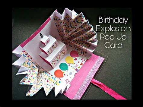 Birthday Explosion Pop Up Card Tutorial Diy Explosion Pop Up Card