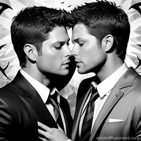 Dean's Surprise Kiss to Castiel | Stable Diffusion en línea