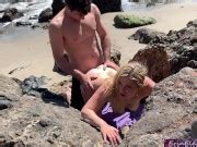 Voluptuous Blonde Sunbathing Nude On The Beach Fucks Passer By Xxx Mobile Porno Videos