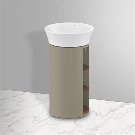 Duravit White Tulip Vasque avec meuble bas noyer américain gris pierre